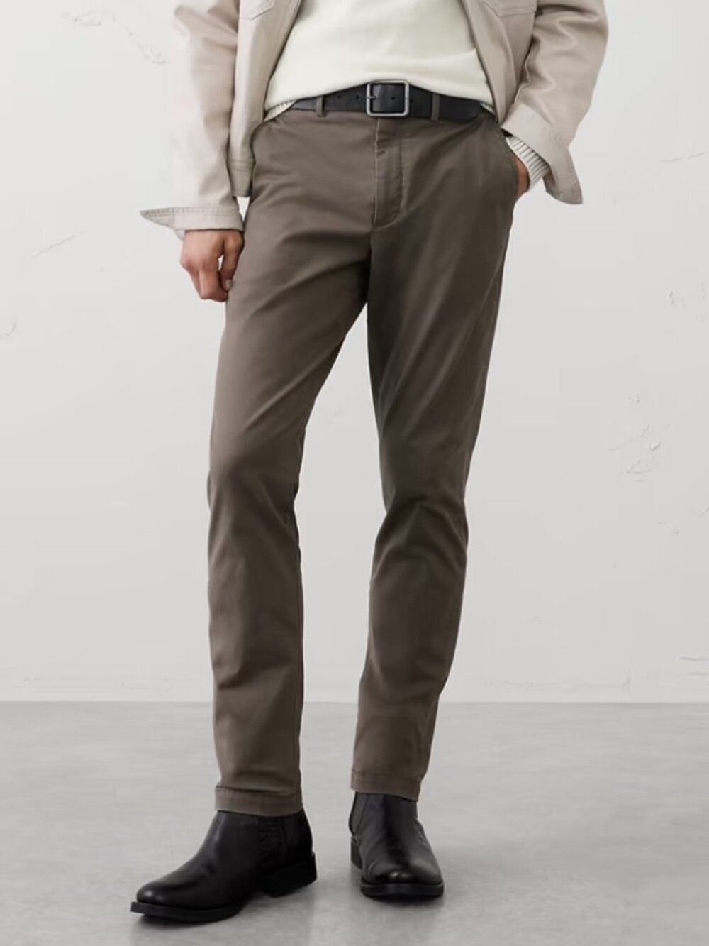 NWT Banana Republic Slim Lived-In Chino Pants Light Coffee Bean Neutral Sz 32x32